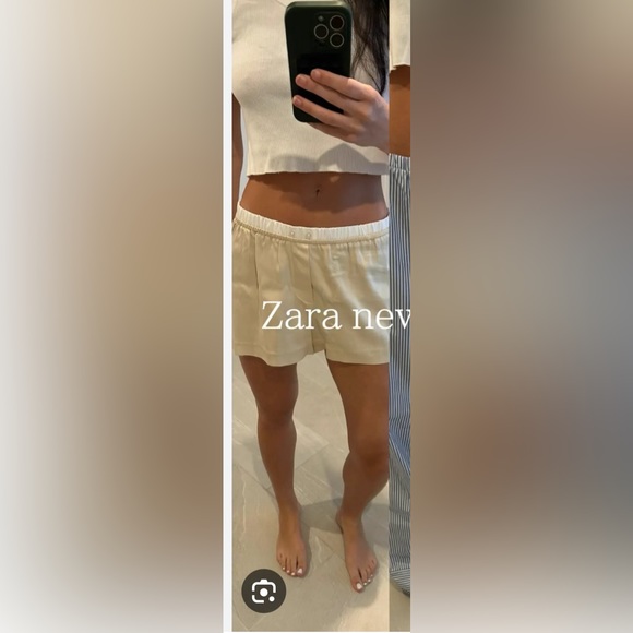 Co-Ord Set SATIN EFFECT CROP TOP and SATIN EFFECT POPLIN TRIM SHORTS - Picture 16 of 16